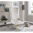 Pemberly Row Modern / Contemporary Cream Velvet Accent Chair