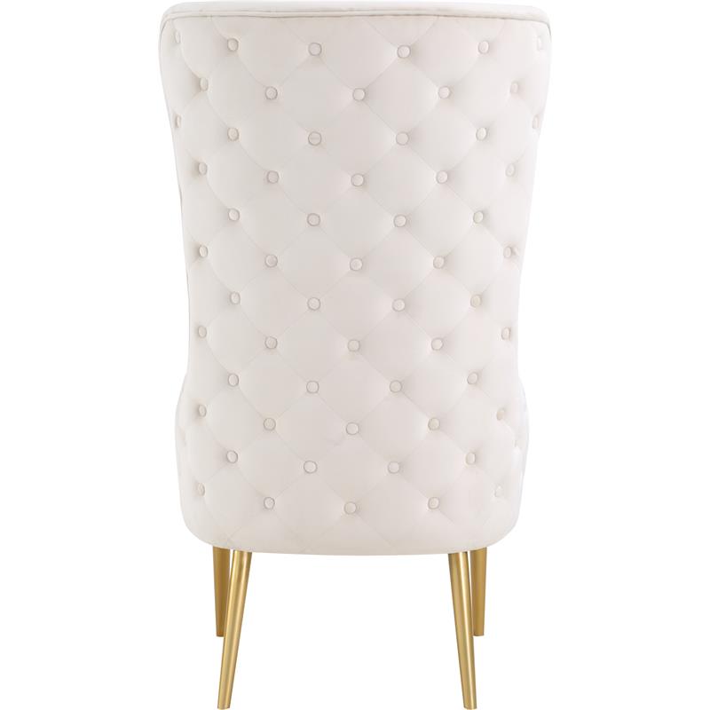 Pemberly Row Modern / Contemporary Cream Velvet Accent Chair