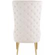 Pemberly Row Modern / Contemporary Cream Velvet Accent Chair