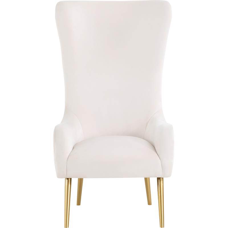 Pemberly Row Modern / Contemporary Cream Velvet Accent Chair