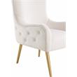 Pemberly Row Modern / Contemporary Cream Velvet Accent Chair