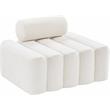 Pemberly Row Modern / Contemporary Cream Finish Velvet Chair