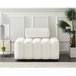 Pemberly Row Modern / Contemporary Cream Finish Velvet Chair
