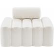 Pemberly Row Modern / Contemporary Cream Finish Velvet Chair