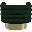 Pemberly Row Contemporary Boucle Fabric Swivel Accent Chair in Green