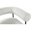 Pemberly Row Contemporary Boucle Fabric/Metal Accent Chair in Cream