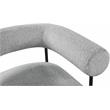 Pemberly Row Contemporary Boucle Fabric/Metal Accent Chair in Gray