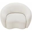 Pemberly Row Contemporary Boucle Fabric Chair With Rounded Back in Cream