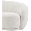 Pemberly Row Contemporary Boucle Fabric Chair With Rounded Back in Cream