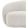 Pemberly Row Contemporary Boucle Fabric Chair With Rounded Back in Cream