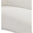 Pemberly Row Contemporary Boucle Fabric Chair With Rounded Back in Cream