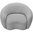 Pemberly Row Contemporary Boucle Fabric Chair With Rounded Back in Gray