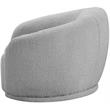 Pemberly Row Contemporary Boucle Fabric Chair With Rounded Back in Gray