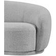 Pemberly Row Contemporary Boucle Fabric Chair With Rounded Back in Gray
