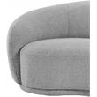 Pemberly Row Contemporary Boucle Fabric Chair With Rounded Back in Gray