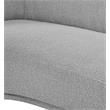 Pemberly Row Contemporary Boucle Fabric Chair With Rounded Back in Gray