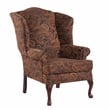 Pemberly Row Traditional Wing Back Accent Chair in Red Finish