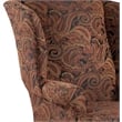Pemberly Row Traditional Wing Back Accent Chair in Red Finish