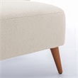 Pemberly Row Milky White Textured Polyester Boucle Fabric Accent Chair