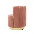 Pemberly Row Modern / Contemporary Velvet Accent Chair in Blush Pink/Gold