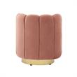 Pemberly Row Modern / Contemporary Velvet Accent Chair in Blush Pink/Gold