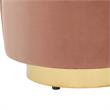 Pemberly Row Modern / Contemporary Velvet Accent Chair in Blush Pink/Gold