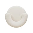 Pemberly Row 360 Swivel Barrel Back Accent Chair Ivory White Boucle