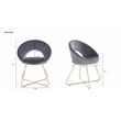 Pemberly Row Modern / Contemporary Velvet 2-PC Accent Chair in Gray