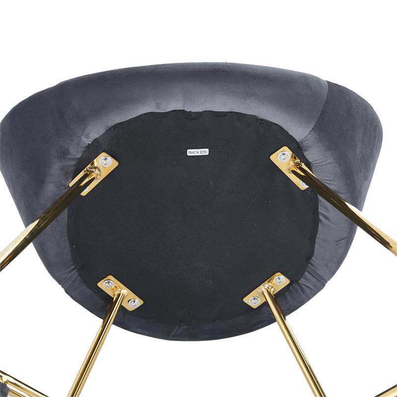 Pemberly Row Modern / Contemporary Velvet 2-PC Accent Chair in Gray