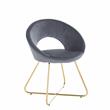 Pemberly Row Modern / Contemporary Velvet 2-PC Accent Chair in Gray