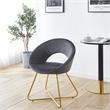 Pemberly Row Modern / Contemporary Velvet 2-PC Accent Chair in Gray