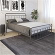 Pemberly Row Modern / Contemporary Metal Black Finish Bed in Full