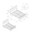 Pemberly Row Modern / Contemporary Metal Black Finish Bed in Full