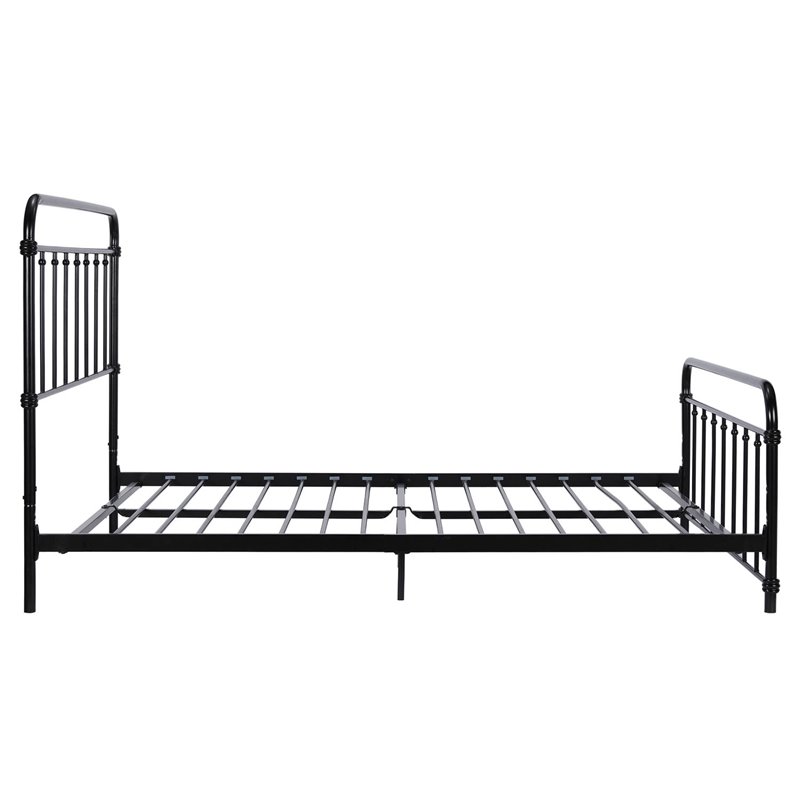 Pemberly Row Modern / Contemporary Metal Black Finish Bed in Full