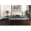 Pemberly Row Modern / Contemporary Metal Black Finish Bed in Full