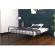 Pemberly Row Modern / Contemporary Metal Black Finish Bed in Full