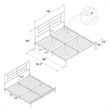 Pemberly Row Modern / Contemporary Metal Bed Black Finish in King