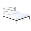 Pemberly Row Modern / Contemporary Metal Bed Black Finish in King