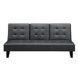 Pemberly Row Modern / Contemporary CupHolder Futon in Black Finish