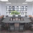 Pemberly Row Modern / Contemporary Folding Table in Gray 2-Pack