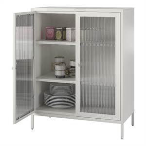 Pemberly Row Modern / Contemporary 2 Door Accent Cabinet in White