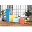 Pemberly Row Modern / Contemporary Metal Locker End Table in Yellow