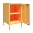 Pemberly Row Modern / Contemporary Metal Locker End Table in Yellow