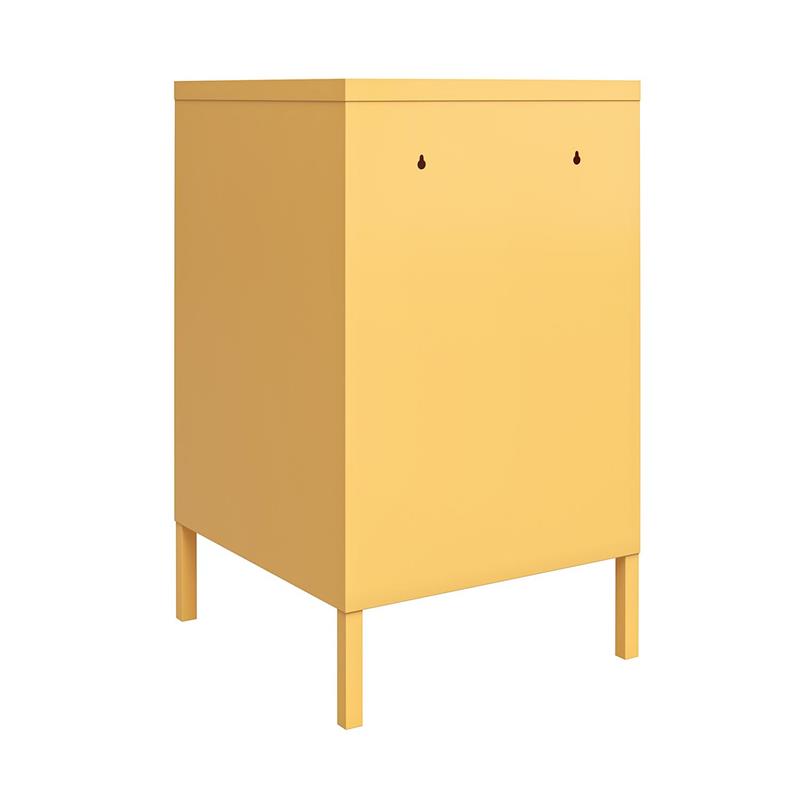 Pemberly Row Modern / Contemporary Metal Locker End Table in Yellow