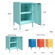 Pemberly Row Modern / Contemporary Metal Locker End Table in Yellow