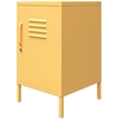 Pemberly Row Modern / Contemporary Metal Locker End Table in Yellow