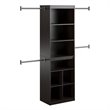 Pemberly Row Modern Closet Storage System in Espresso Finish