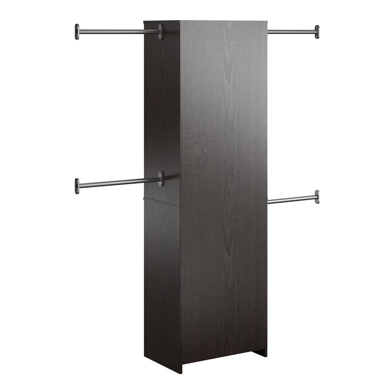 Pemberly Row Modern Closet Storage System in Espresso Finish