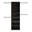 Pemberly Row Modern Closet Storage System in Espresso Finish