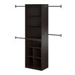 Pemberly Row Modern Closet Storage System in Espresso Finish